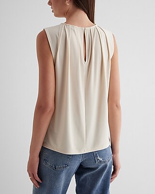 Relaxed Pleated Crew Neck Tank - image 3