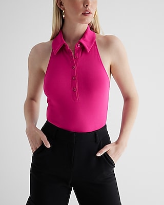 【MA JOURNEE】NECK POINT RIBBED TOP Body Contour High Compression Ribbed Square Neck Cropped