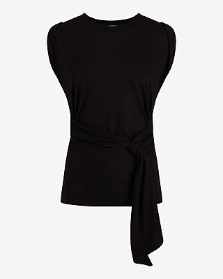 Linen-Blend Tie Waist Muscle Tank - image 5