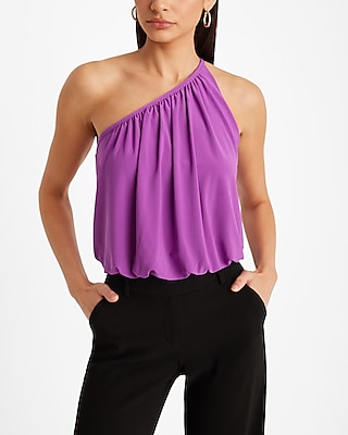 Skimming One Shoulder Draped Tank