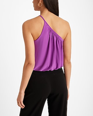 Skimming One Shoulder Draped Tank
