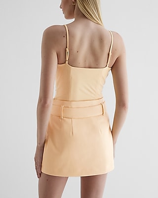 Body Contour Faux Leather Cami Bodysuit