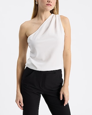Pleated One Shoulder Tank - image 5