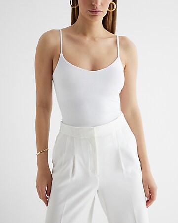 Bodycare Camis / Tops : BuyBodycare Pack of 3 V-Neck Shelf bra Camisole in  White Colour Online