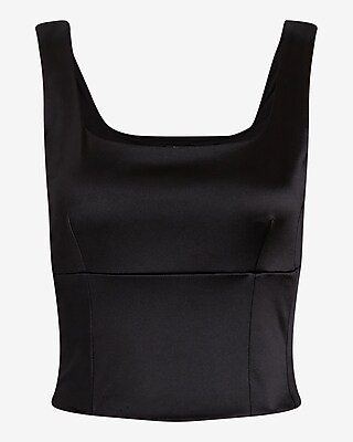 Body Contour Satin Square Neck Tank - image 4