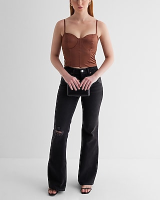 Body Contour Satin Corset Cami With Bra Cups