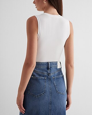 Supersoft Fitted High Neck Sleeveless Bodysuit