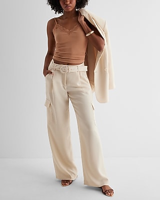 Essential Fitted Ribbed V-Neck Lace Trim Cami