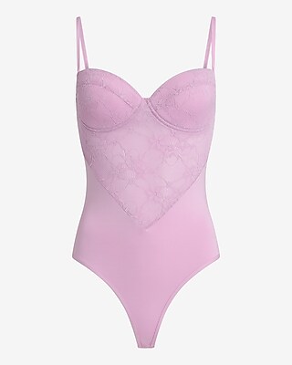 Lace Bustier Sleeveless Bodysuit