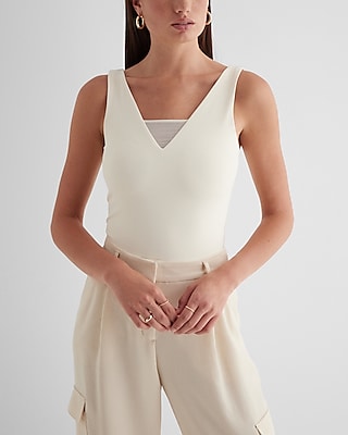 Body Contour High Compression V-Neck Mesh Tank