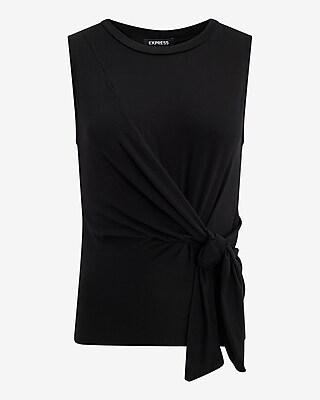 Crew Neck Tie Front Tank - image 4