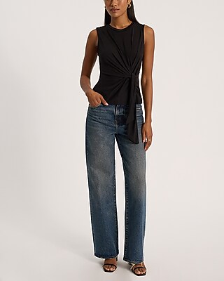 Crew Neck Tie Front Tank - image 3
