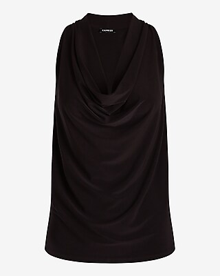 Draped Cowl Neck Racerback Tank