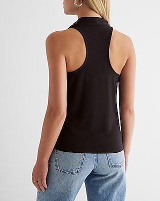Draped Cowl Neck Racerback Tank
