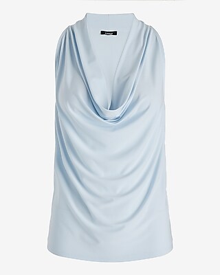 Draped Cowl Neck Racerback Tank