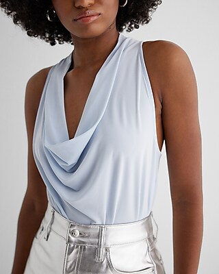 Draped Cowl Neck Racerback Tank