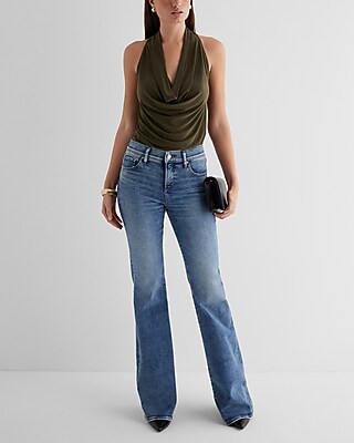 Draped Cowl Neck Racerback Tank