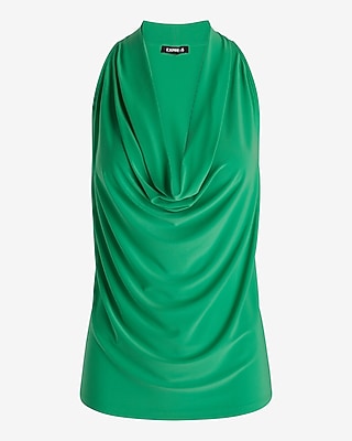 Draped Cowl Neck Racerback Tank