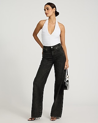 Ruched Halter Neck Bodysuit