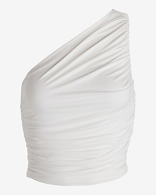 Body Contour Compression Ruched One Shoulder Tank - image 5