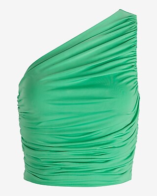 Body Contour Compression Ruched One Shoulder Tank