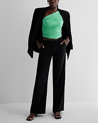 Body Contour Compression Ruched One Shoulder Tank