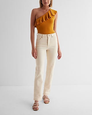 Fitted One Shoulder Ruffle Tank - image 4