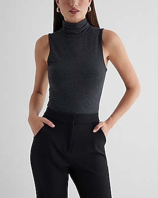  Womens Slim Fitted Turtleneck Tops Solid Loose And