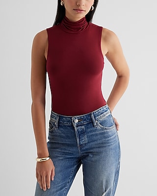 Supersoft Fitted Turtleneck Sleeveless Bodysuit