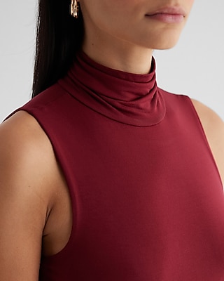 Supersoft Fitted Turtleneck Sleeveless Bodysuit