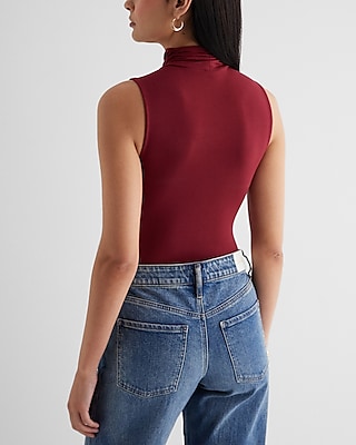 Supersoft Fitted Turtleneck Sleeveless Bodysuit