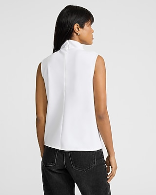 Skimming Draped Mock Neck Tank