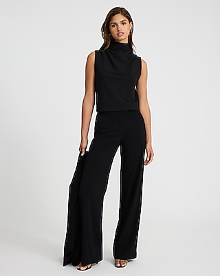 Skimming Draped Mock Neck Tank