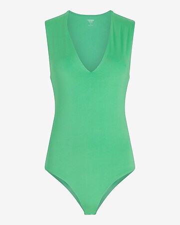 Women's Green Bodysuits - Strapless, Lace & Long Sleeve Bodysuits
