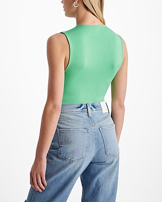 Body Contour Compression Deep V-Neck Bodysuit