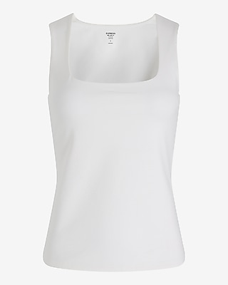 Body Contour Stretch Cotton Square Neck Tank