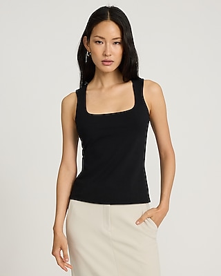 トップス draw boatneck tanktop Body Contour Stretch Cotton Boat Neck Tank | Express