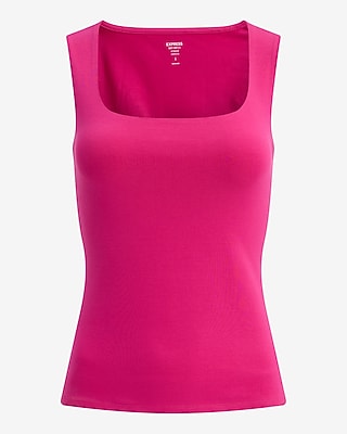 Body Contour Light Compression Stretch Cotton Square Neck Tank