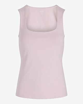 Body Contour Stretch Cotton Square Neck Tank - image 3