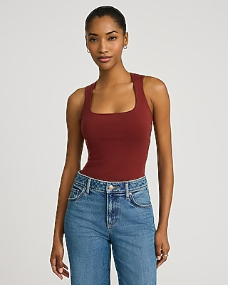 トップス draw boatneck tanktop Body Contour Stretch Cotton Boat Neck Tank | Express