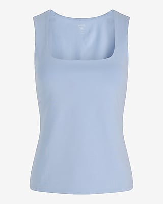 Body Contour Stretch Cotton Scoop Neck Tank