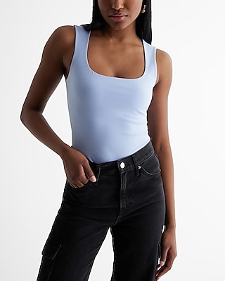 Body Contour Stretch Cotton Scoop Neck Tank