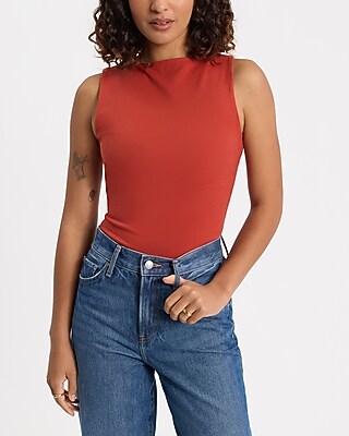 Body Contour Stretch Cotton Boat Neck Tank | Express