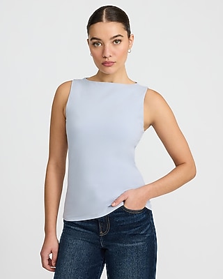 トップス draw drawers Cotton Boat Neck Tanktop draw drawers Cotton Boat Neck Tanktop タンク トップ 黒