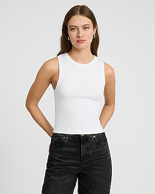 Body Contour Stretch Cotton Boat Neck Tank | Express