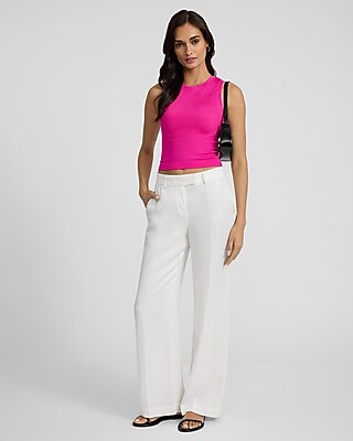 Body Contour Seamless Ribbed High Neck Tank