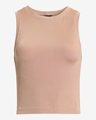 Body Contour Seamless Ribbed High Neck Tank
