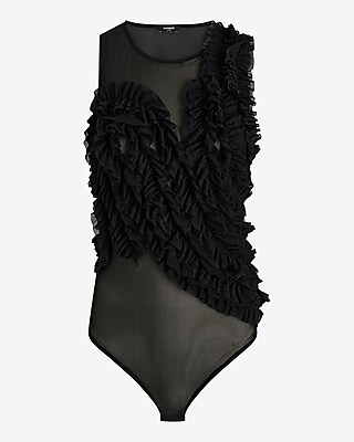 EX MESH RUFL BDYST 8611526:PITCH BLACK:XS