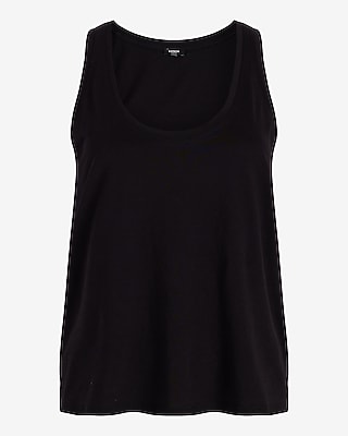 Skimming Cotton Scoop Neck Tank