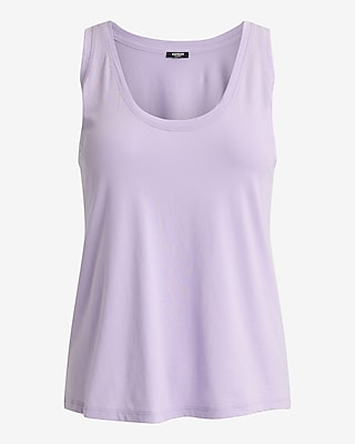 Skimming Cotton Scoop Neck Tank